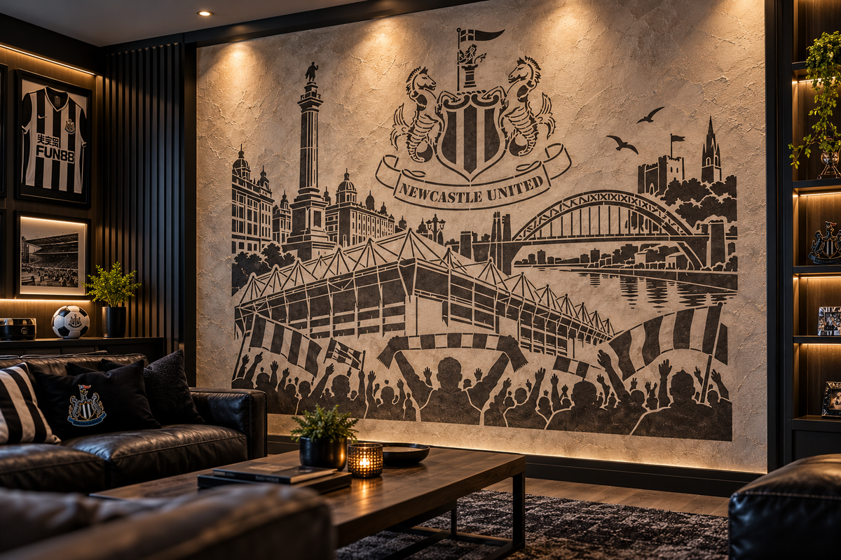 Newcastle United Skyline 2 Stencil | NUFC Wall Art UK