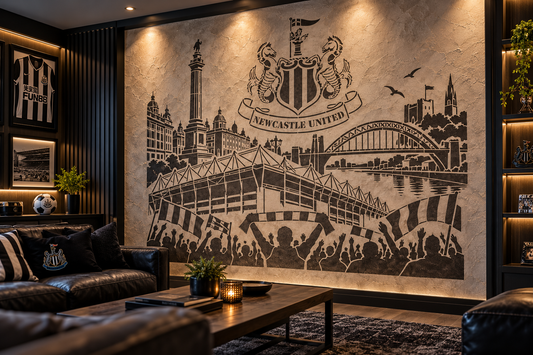 Newcastle United Skyline 2 Stencil | NUFC Wall Art UK