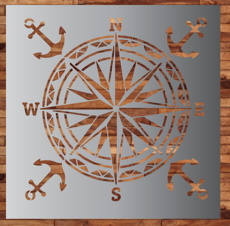 Compass 3 Stencil