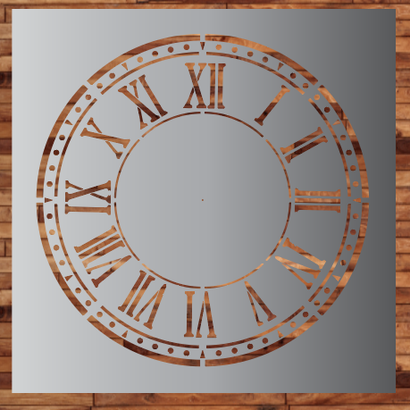 Clock 3 Stencil